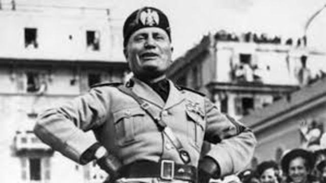 The start of Mussolini