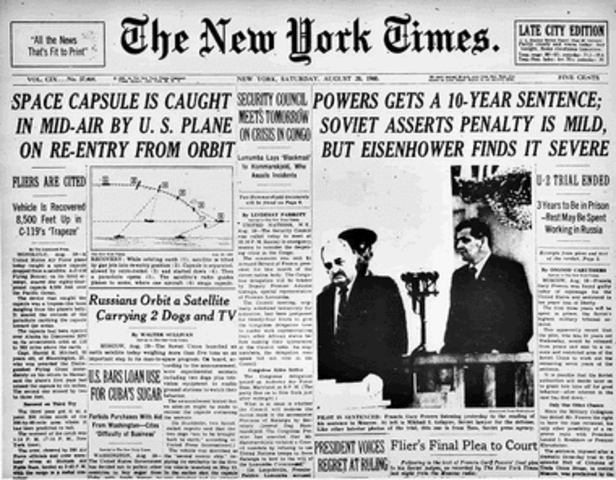 U2 spy plane shot down (Francis Gary Powers)