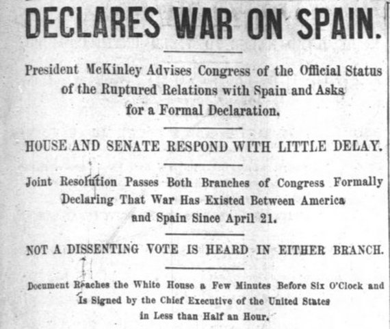 Spanish American War Begins