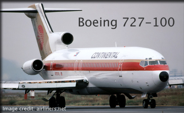 The first Boeing 727-100 to come off the production line in 1964 joins the aircraft on display in the Museum of Flight in Seattle after 25 years service with United Air Lines