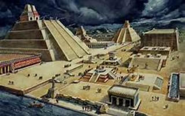 Cortes entra a Tenochtitlan, Mexico