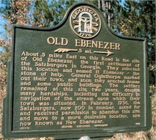 Founding of Ebenezer