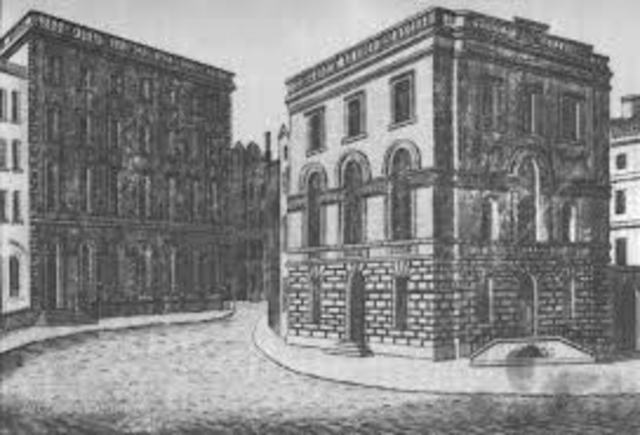 Samuel Adams father was involved in a banking controversy after he opened a land bank to help the currency shortage.