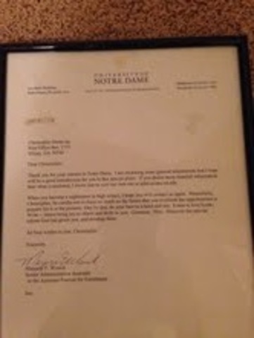 I Got My First Letter From Notre Dame