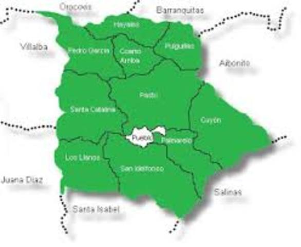 Pueblos o areas que colindan con Aibonito