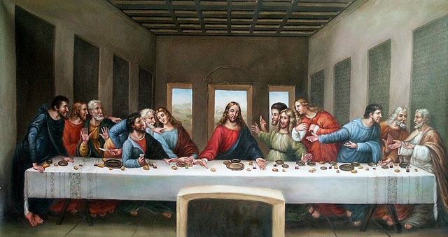 The last supper is painted