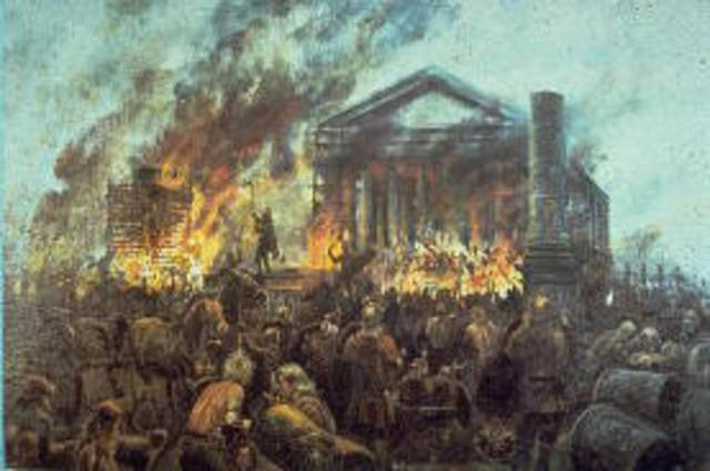 Solomon's Temple is destroyed and Jerusalem falls to Nebuchadnezzar