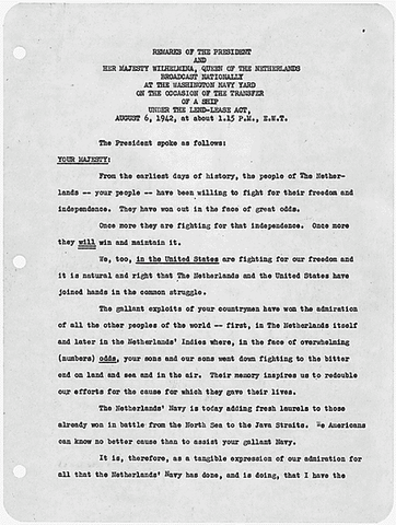 President Roosevely passes the Lend Lease Act