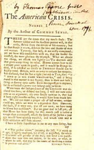 Reading of American Crisis by Thomas Paine