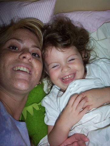 My Mommy and I giggling