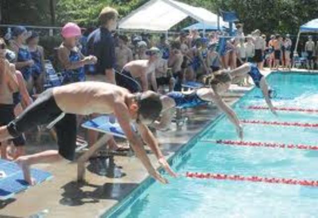 won my first swimming race at gower