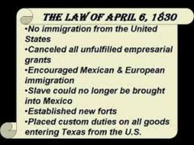 Law pf April 6, 1830
