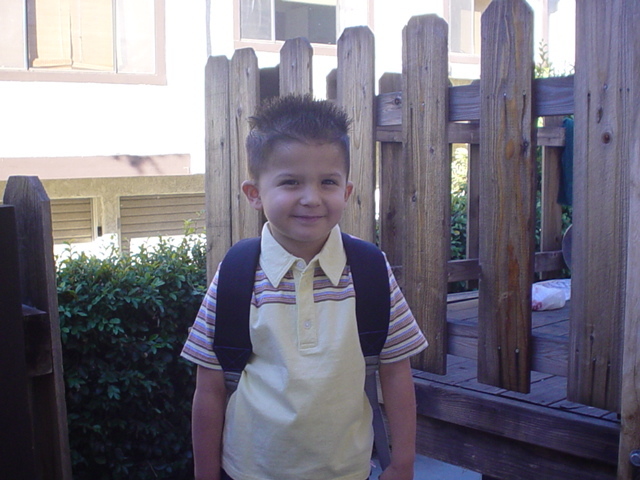 Joseph's 1st day of preschool