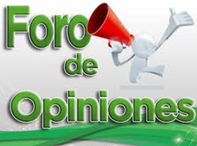 Participacion en foro de opinion