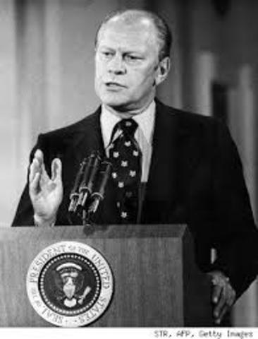 President Ford Announces That the Vietnam War Is Over.