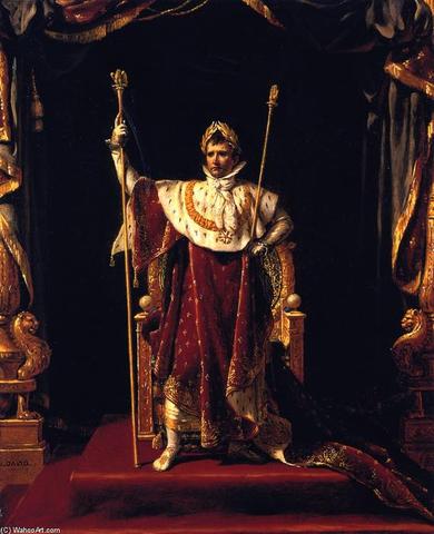 JACQUES LOUIS RETRATA A NAPOLEÓN CON TRAJE IMPERIAL