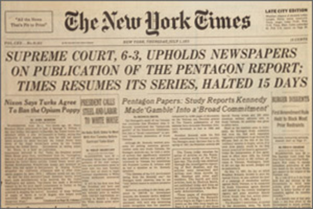 The Pentagon Papers Were Published.