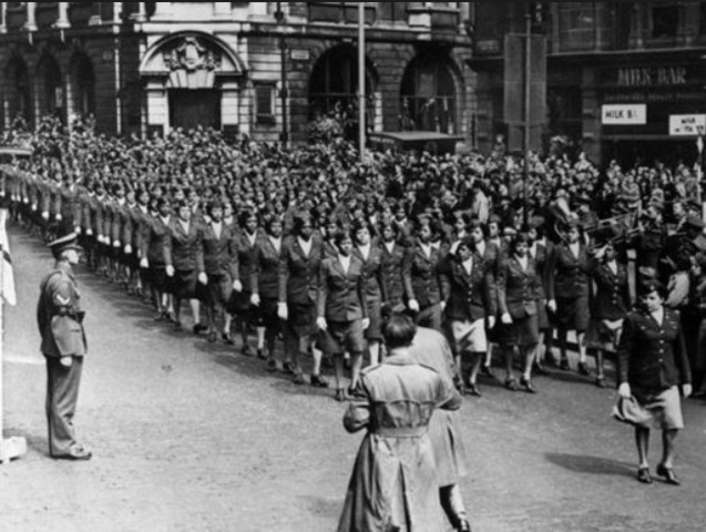 The 6888th Central Postal Directory Battalion, an all-black WAC unit arrive in Europe