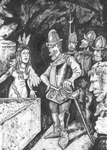 Hernando de Soto explores Florida and muuch of the present-day southeastern United States with the aid of free and enslaved Africans