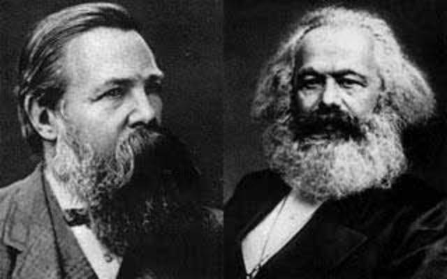 Marx and Engels publish The Communist Manifesto