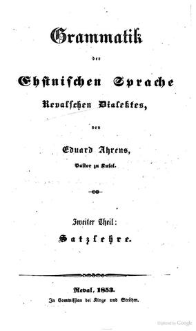 Tallinna murde eesti keele grammatika