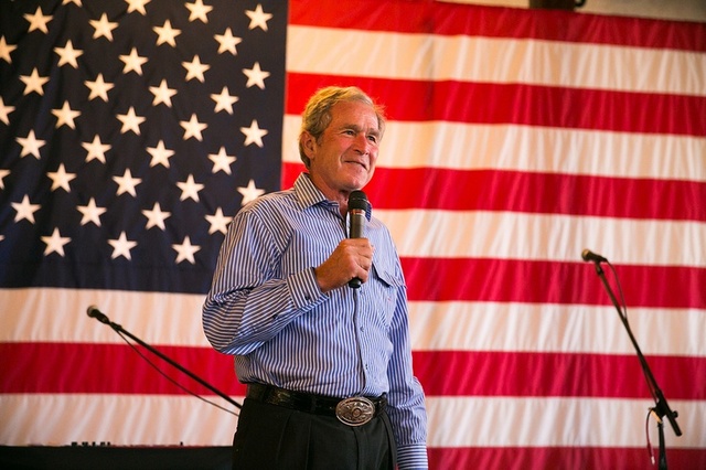 George Bush ended his Presidency