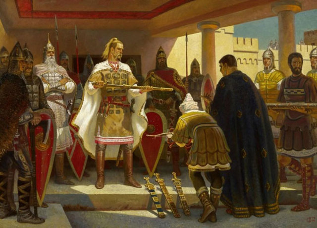 Переговоры шведов и немцов.