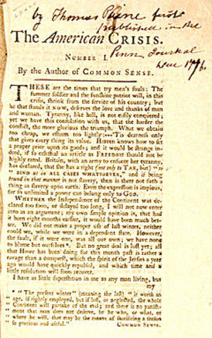 American crisis By Thomas Paine