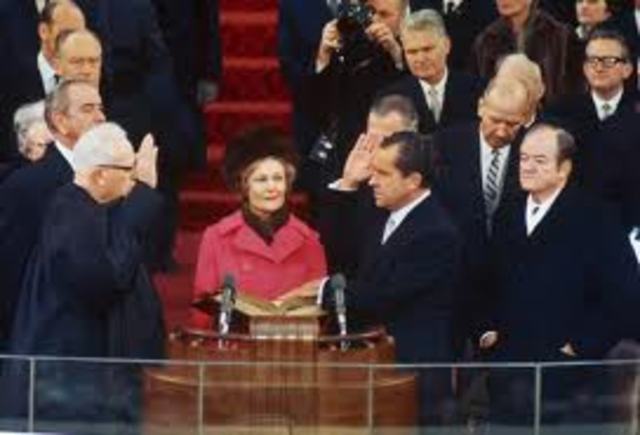 Nixon is Sworn into Office.