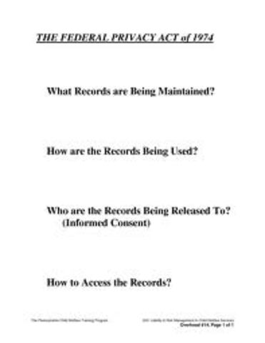 Federal Privacy Act
