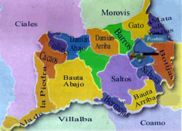 Pueblos o areas que colindan