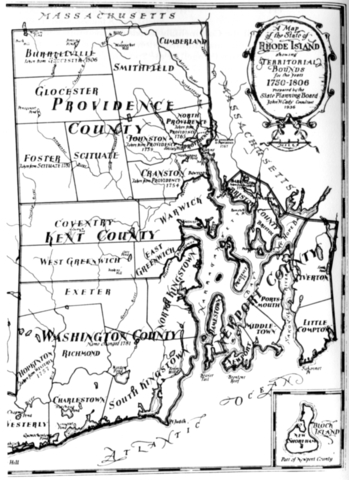 Rhode Island becomes  the fifth colony