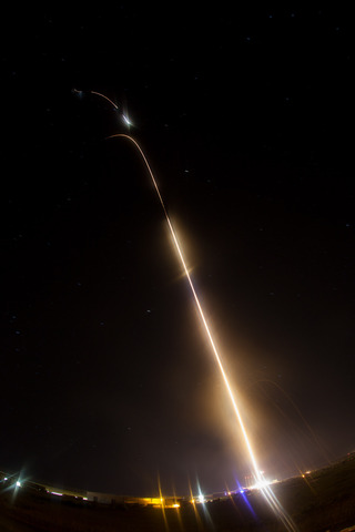 NASA rocket lights night sky over Maryland
