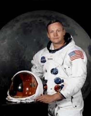 first human on moon