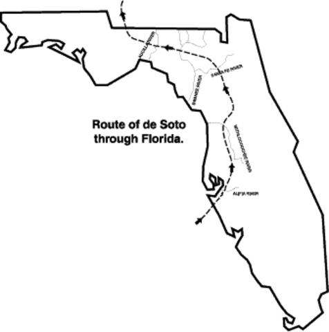 Hernando de Soto explores Florida