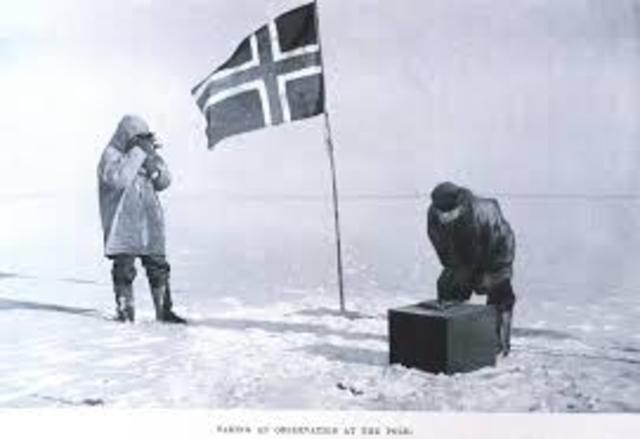 Roald Amundsen reaches the South Pole