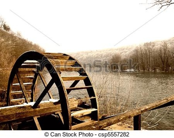 20 f. kr I antikens Rom började vattenkvarnar användas