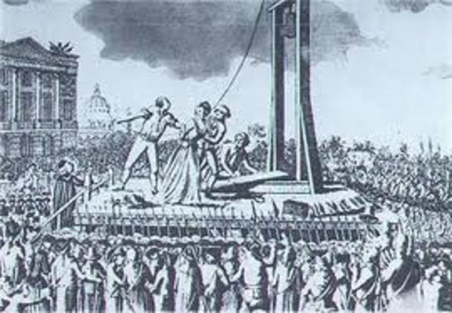 King Louis XVI and Marie Antoinette are executed