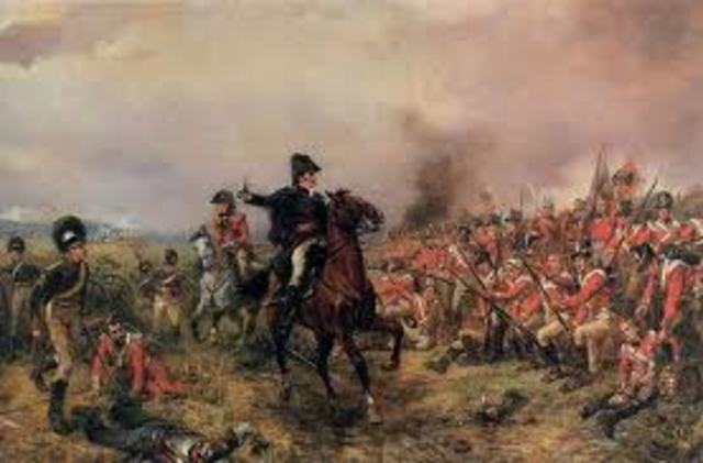 Napoleon Bonaparte is defeated at Waterloo