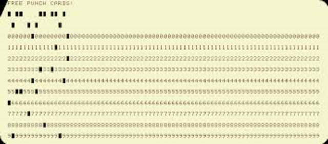 First Use of Punch Cards