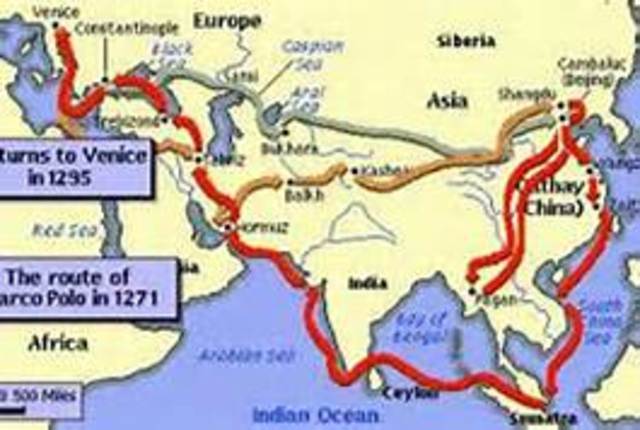Marco Polo's travels begin