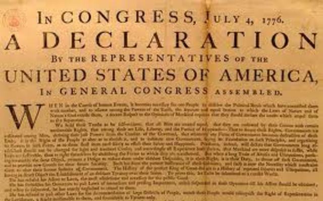 1776: Declaración de Independencia de Estados Unidos