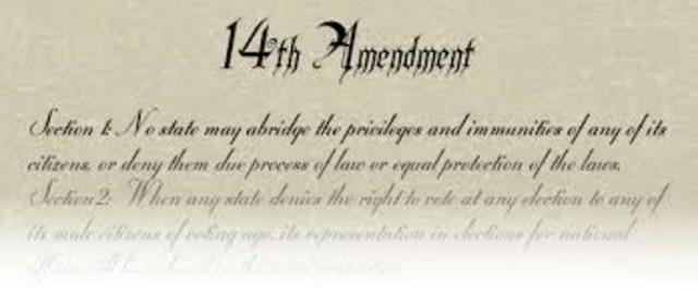 14th Amendment is passed by congress