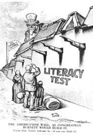 First formal literacy  tests