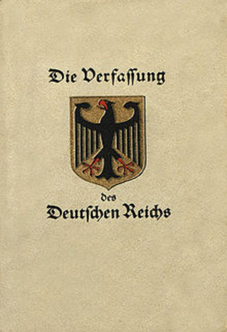 1919. Constitución de Weimar