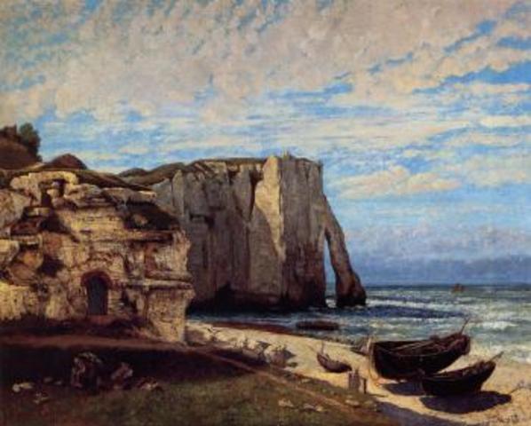 The Cliff at Etretat after the Storm (1870) [Realism]