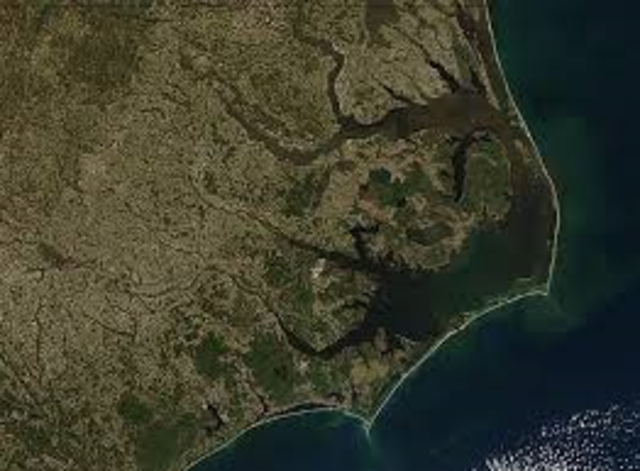220-90 MYA: Quiet and continuous geological change froms barrier islands and beaches.