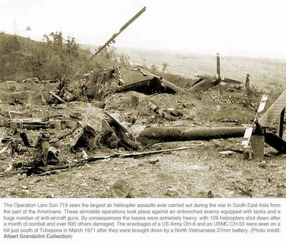 South Vietnamese forces are wounded after Operation Lam Son 719