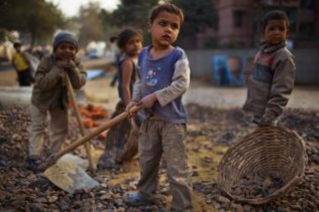 Forced labor with children started