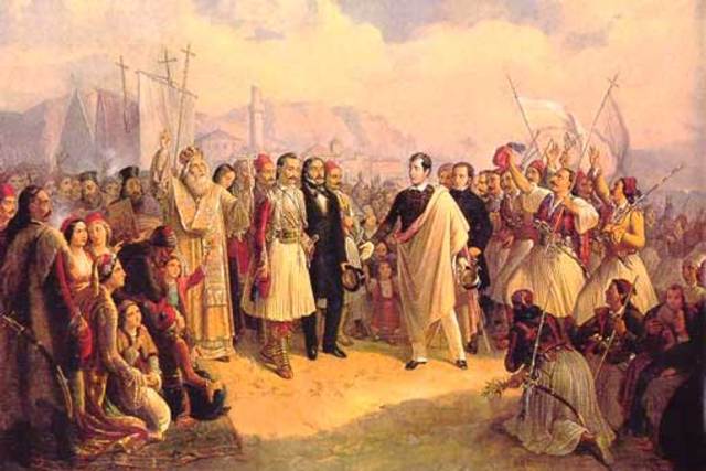 Ο λόρδος Μπάϋρον φτάνει στο Μεσολόγγι